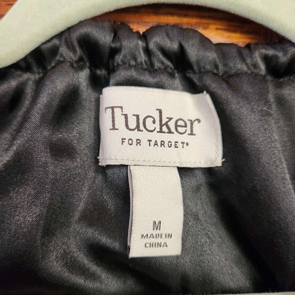TUCKER for Target black short sleeve midi dress sparkle elastic waist size M - Picture 5 of 13